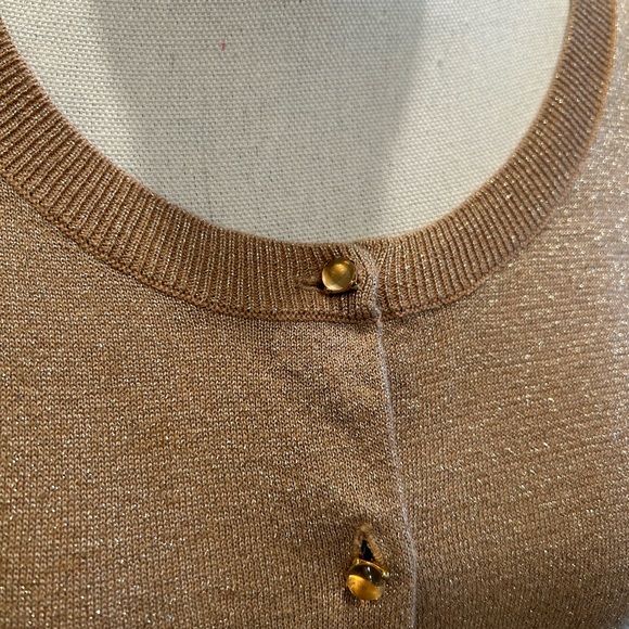 Talbots Gold Sparkle Sweater~Size Small Oetite - Picture 3 of 7